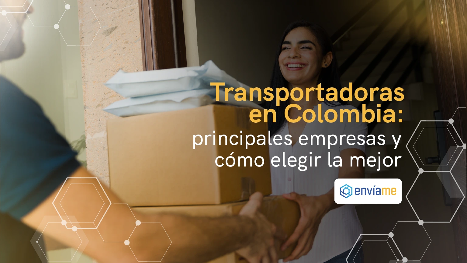 Conductor entregando paquetes en México